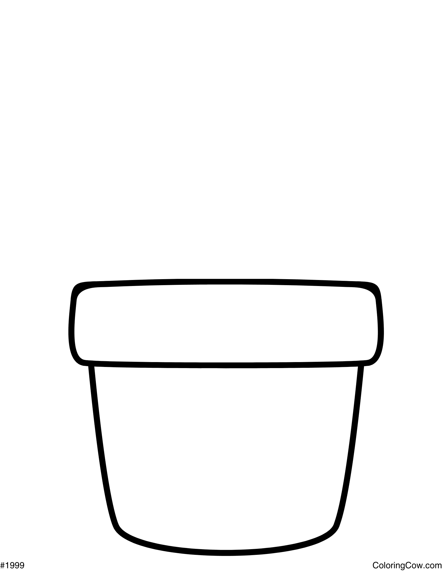 Flower Pot Coloring Page Flower Pot Coloring Page
