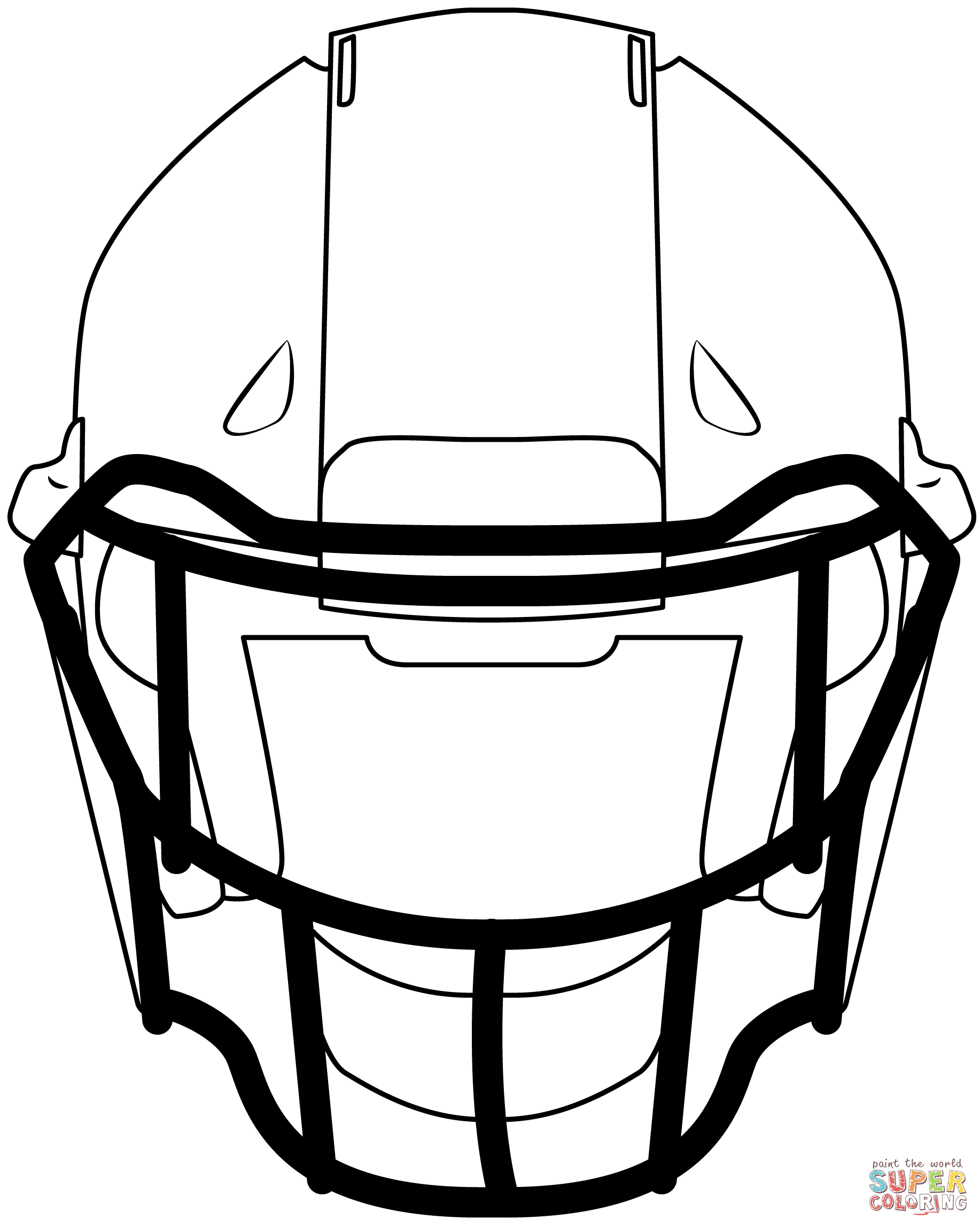 Football Helmet 40 Free Printable Coloring Pages