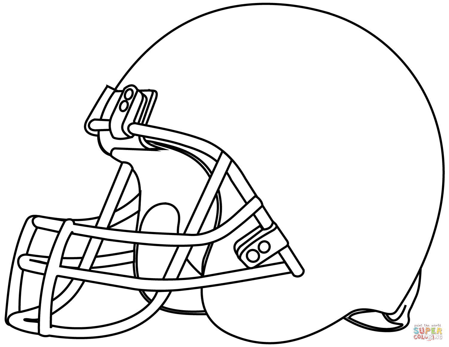 Football Helmet Coloring Page Free Printable