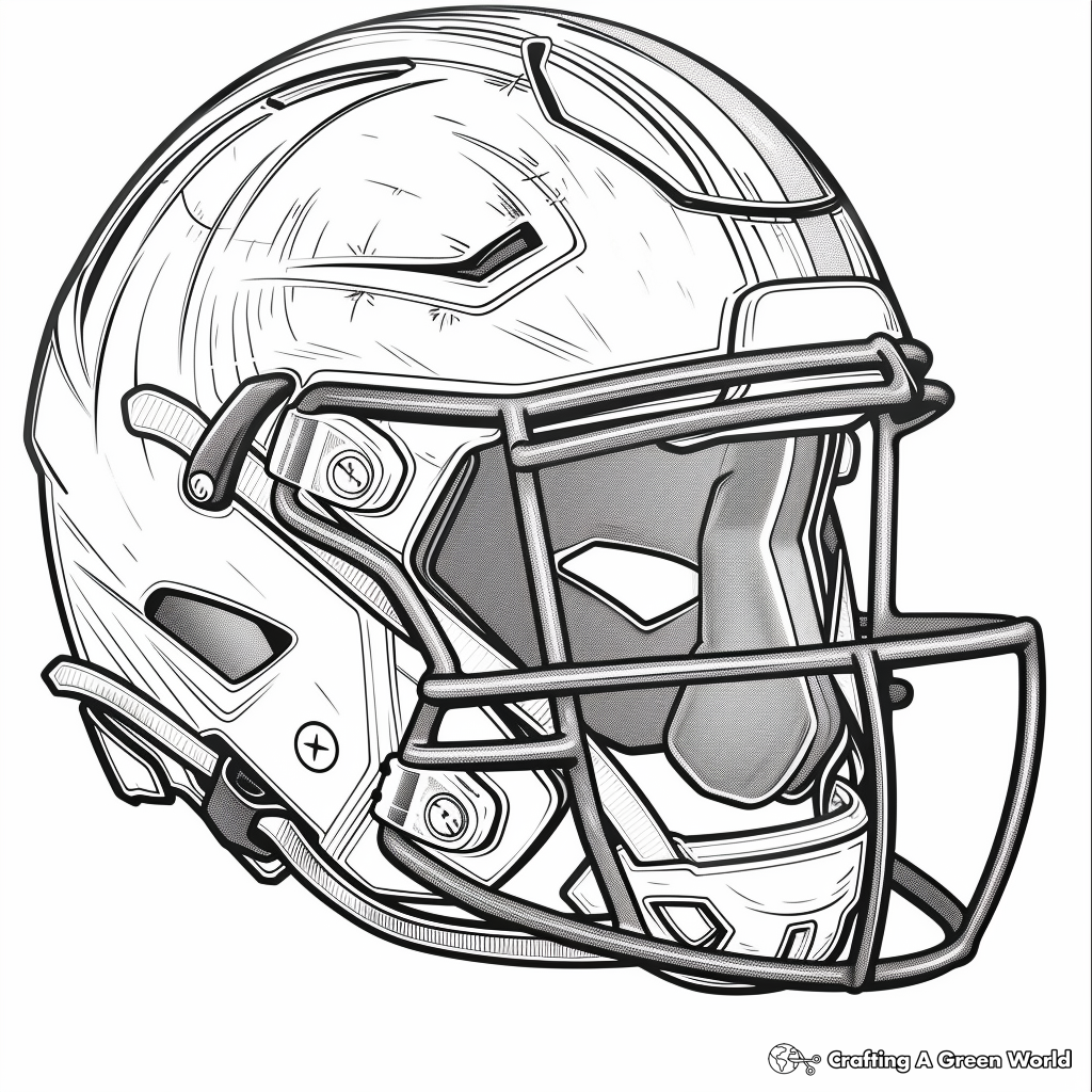 Football Helmet Coloring Pages Free Printable