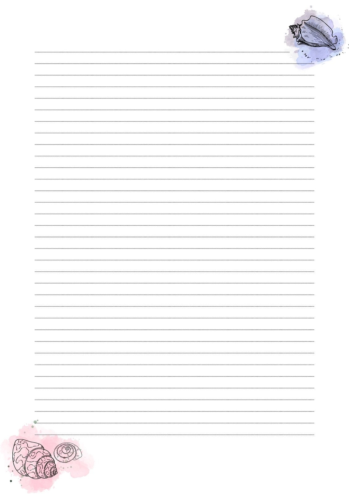 lined writing paper printable
