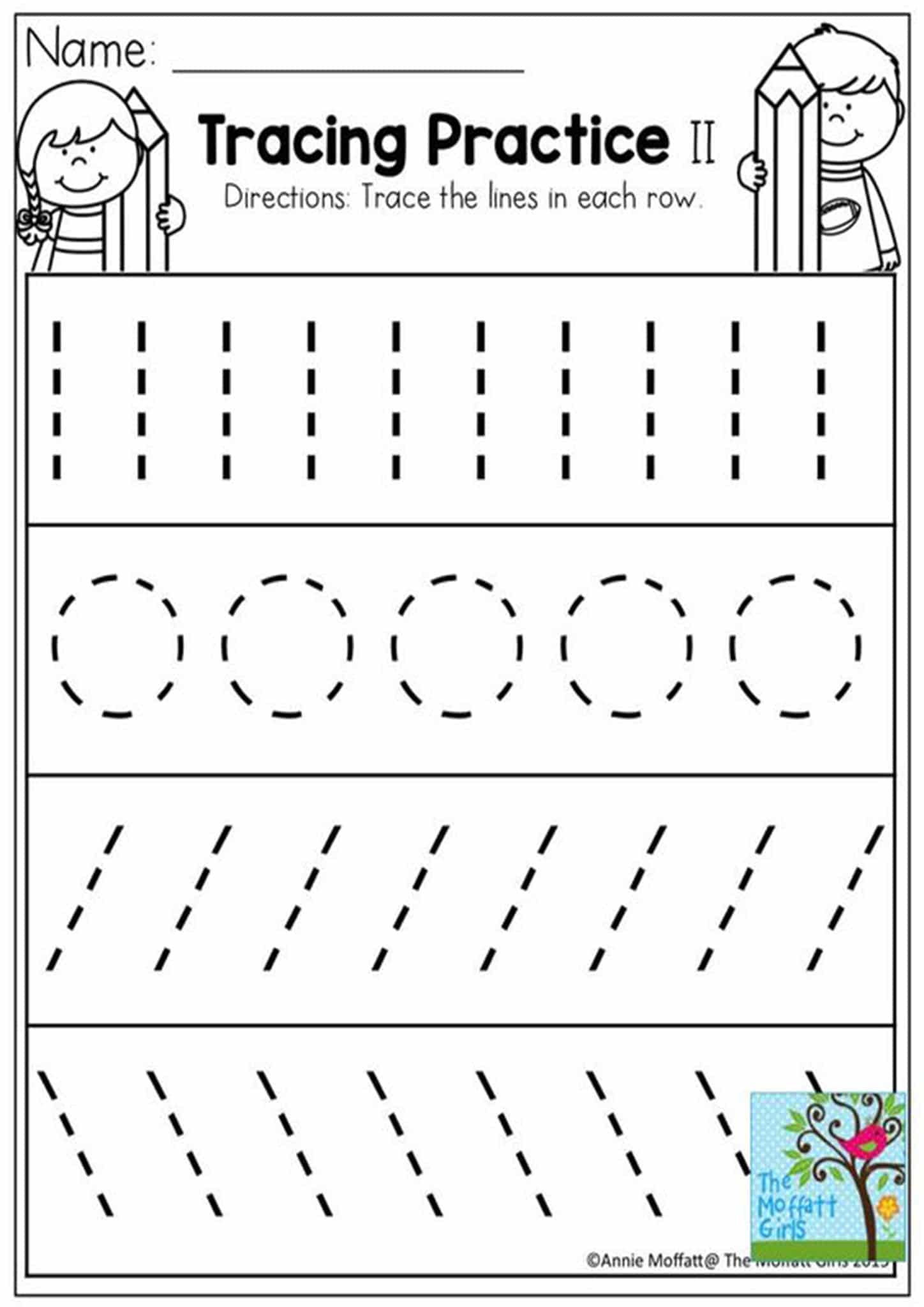 tracing straight lines worksheets