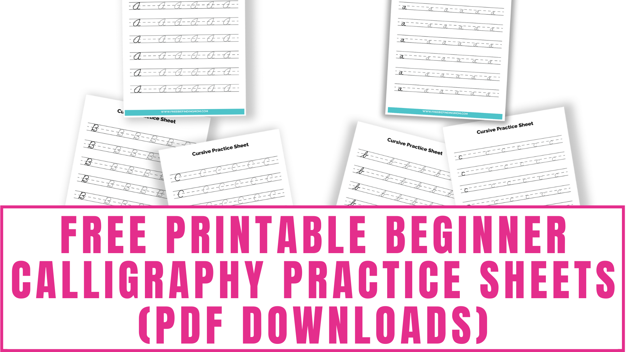 Free Beginner Calligraphy Practice Sheets PDFs 