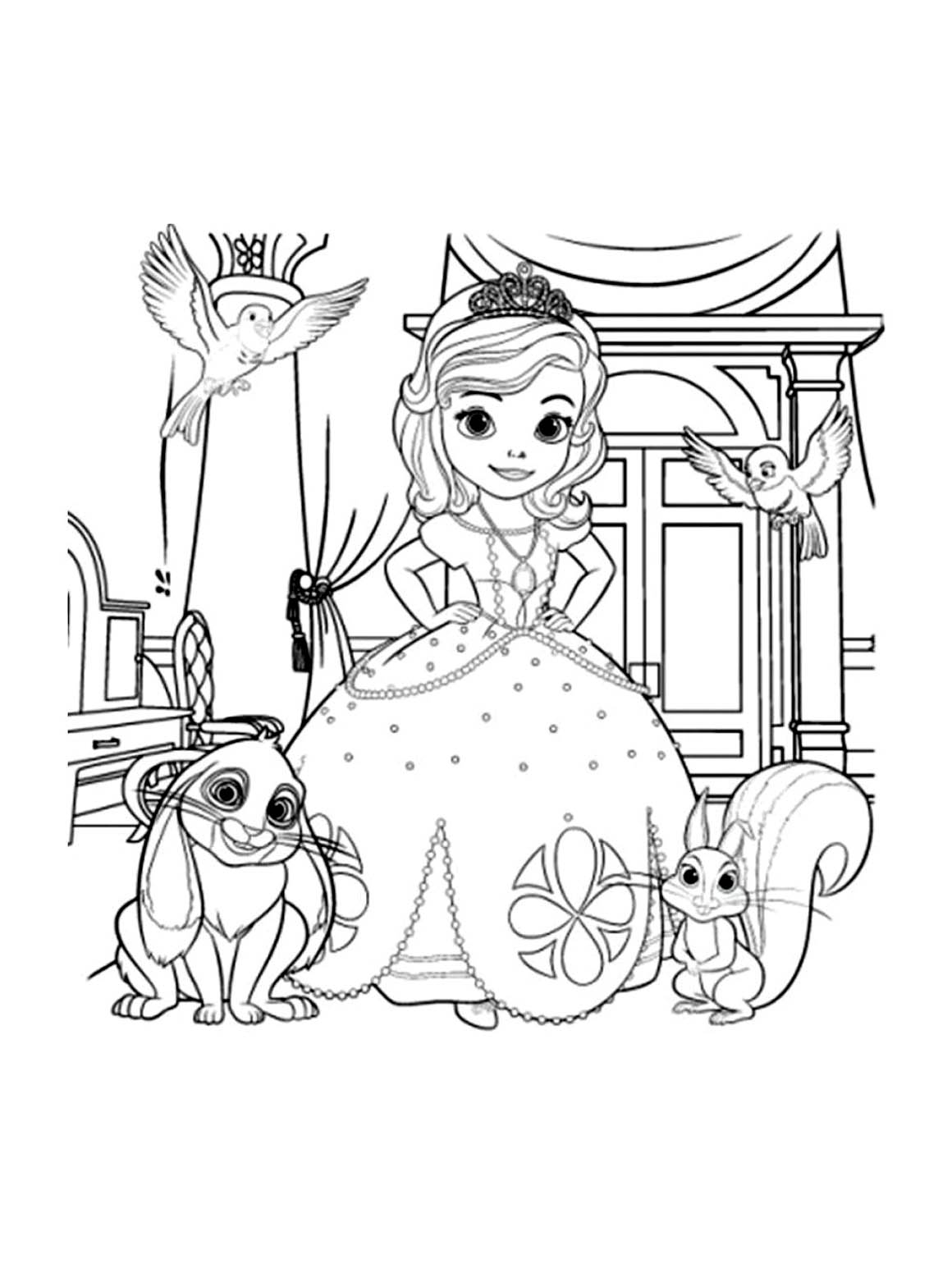 princess sofia colouring pages