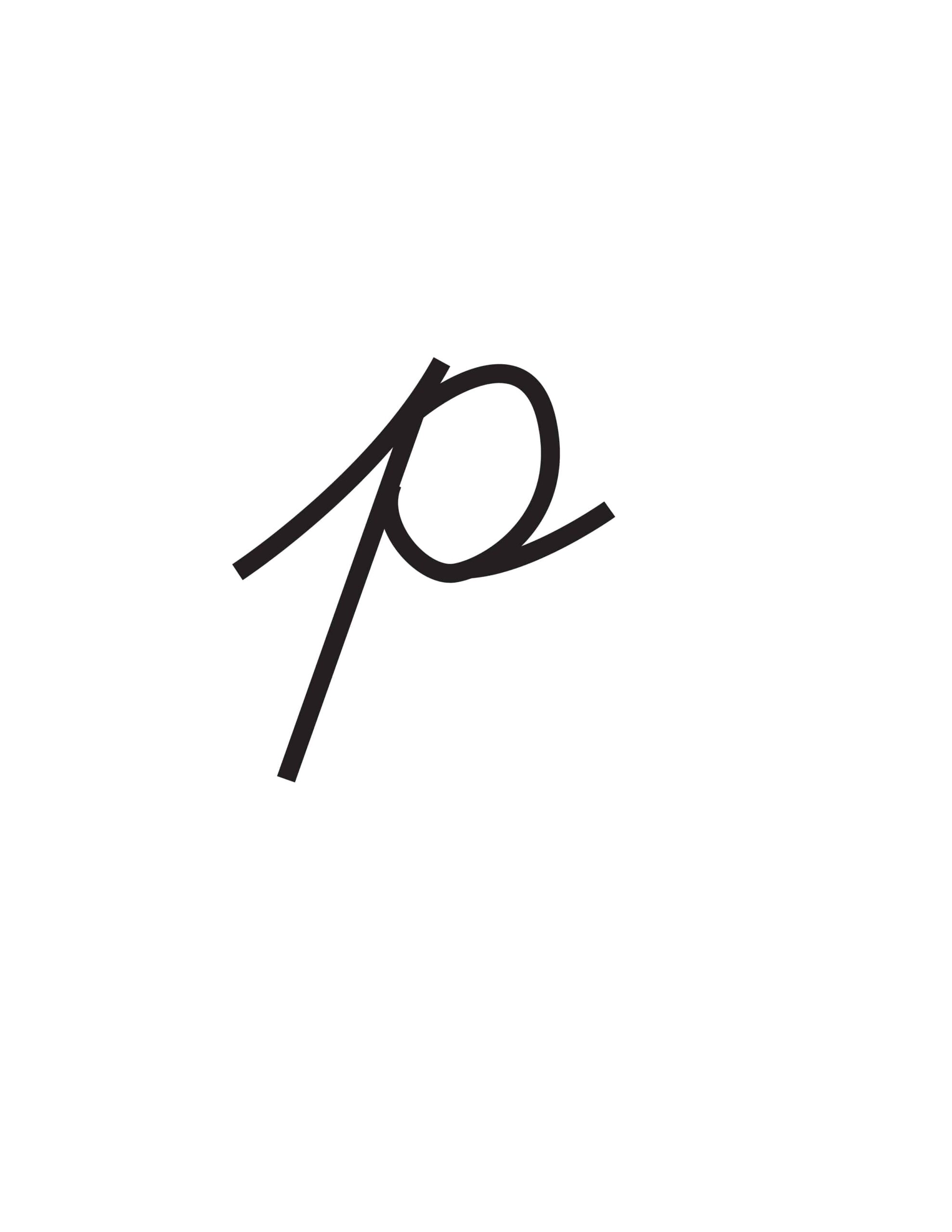 Free Cursive Letters Printable Lowercase P