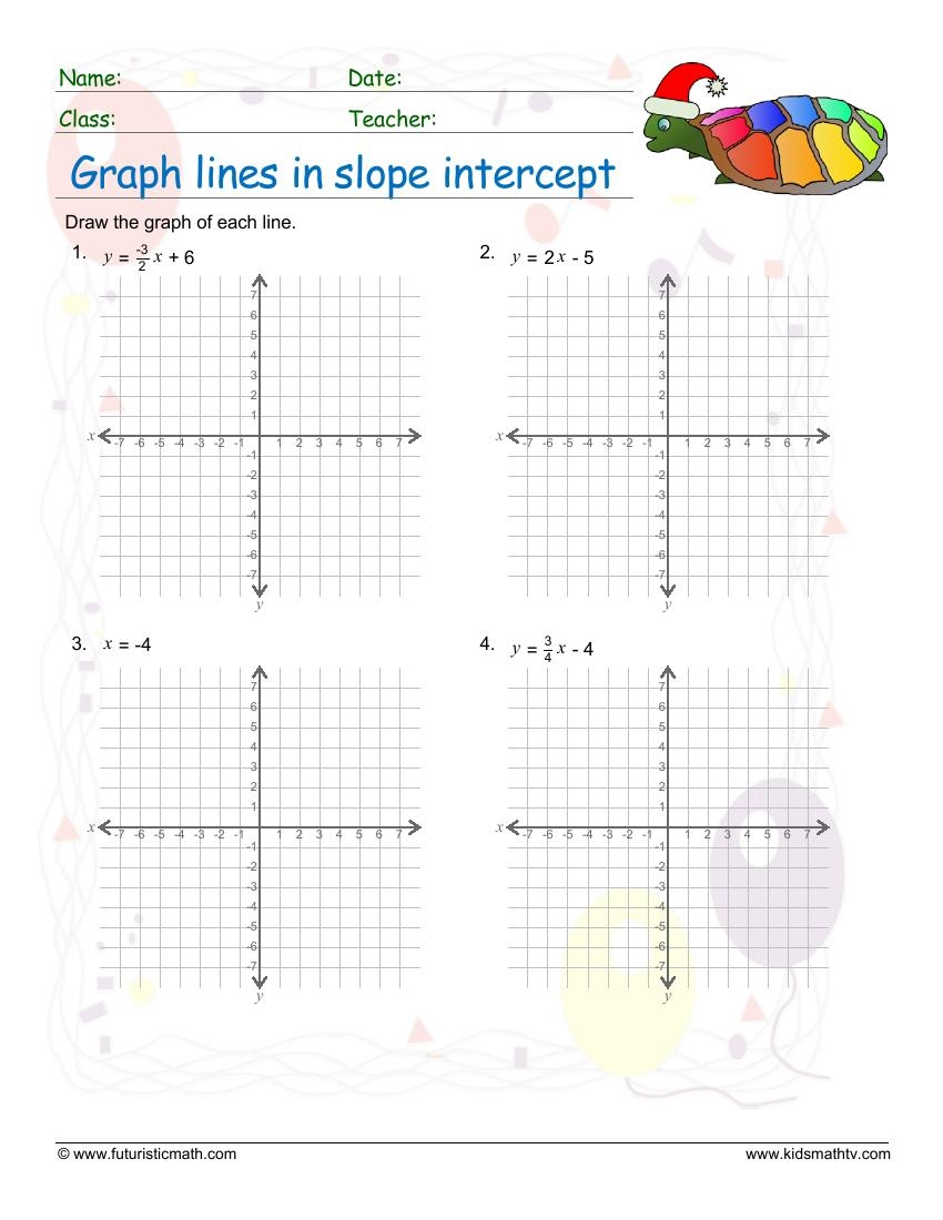 slope from a graph worksheet