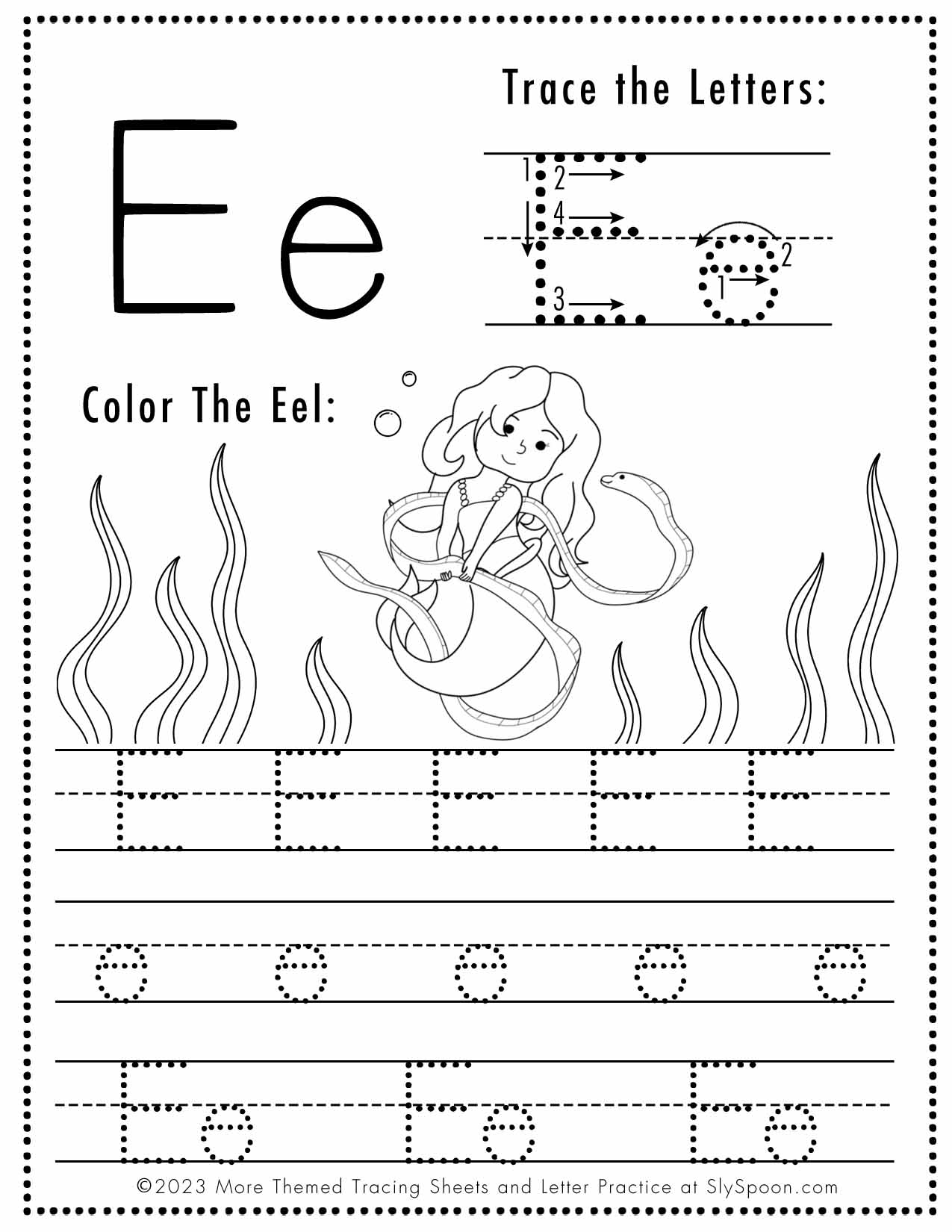 letter e tracing worksheets letter e tracing worksheets