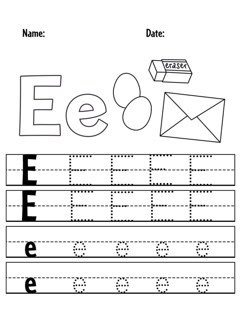 FREE Letter E Worksheets For Preschool The Hollydog Blog FREE Letter E Worksheets For Preschool The Hollydog Blog
