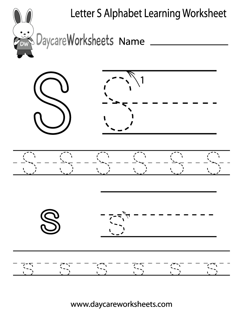 letter s worksheets for preschool