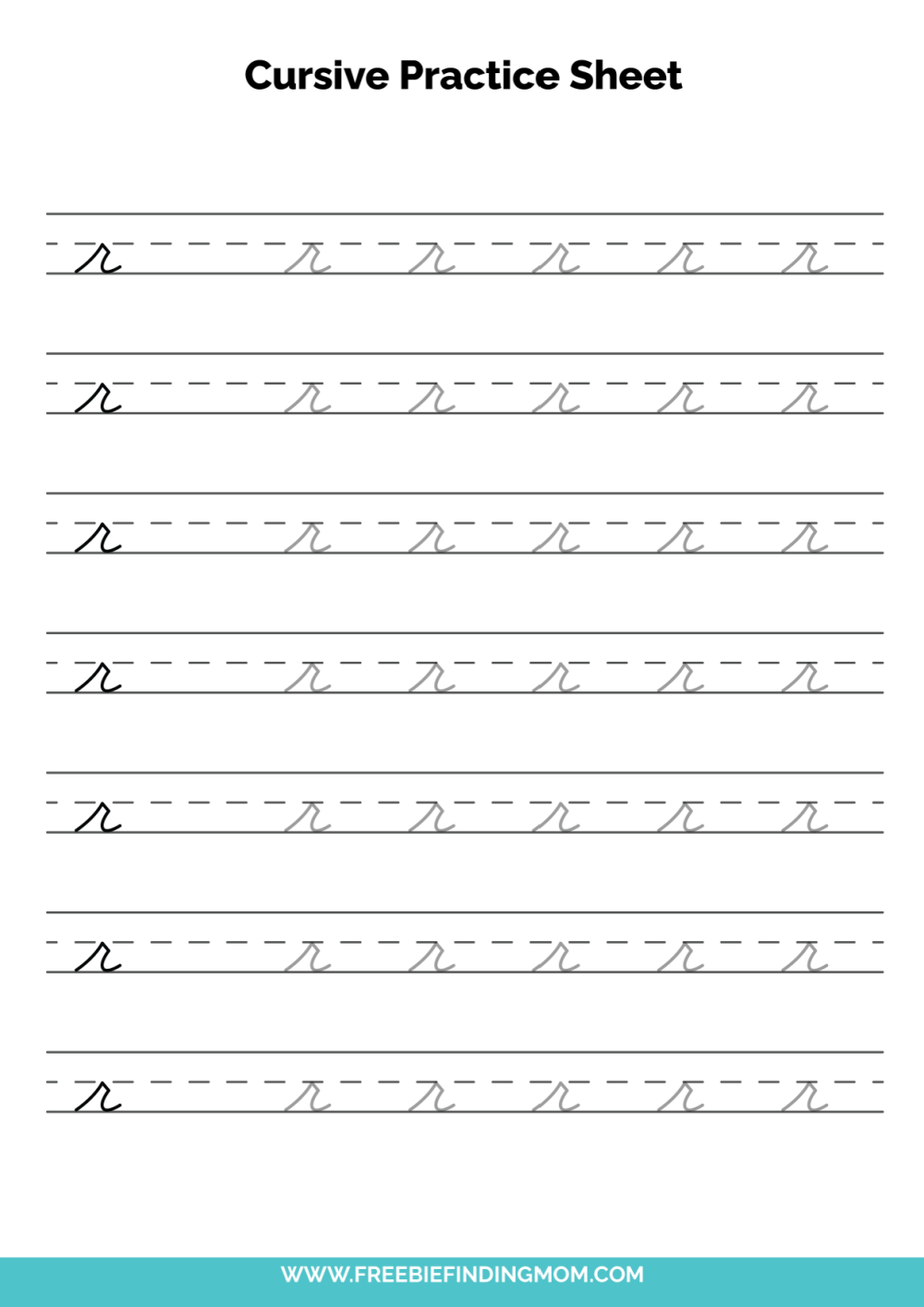 Free Printable Cursive Alphabet Practice Sheets Lowercase R Free Printable Cursive Alphabet Practice Sheets Lowercase R