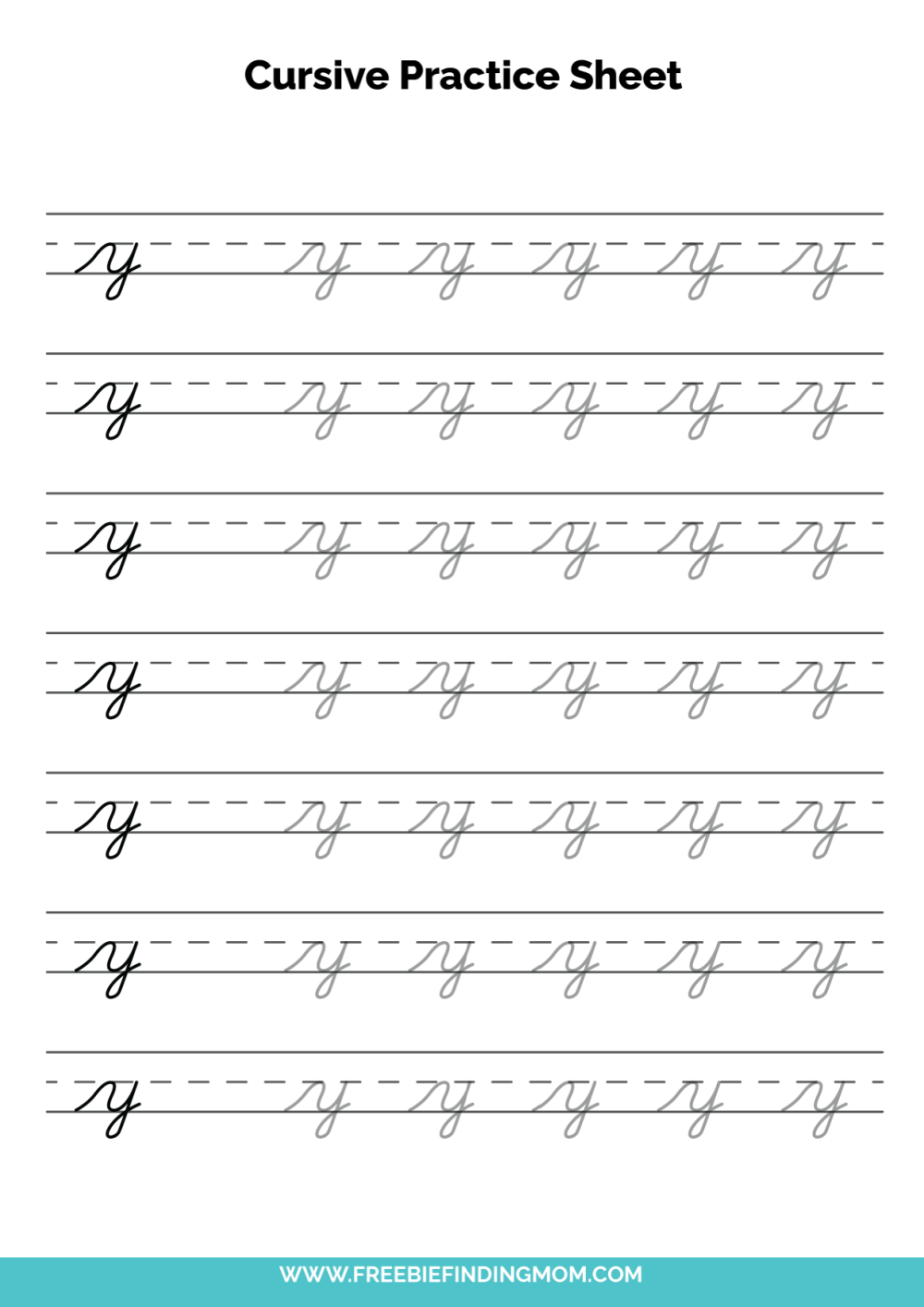 Free Printable Cursive Writing Practice Sheets PDF Downloads