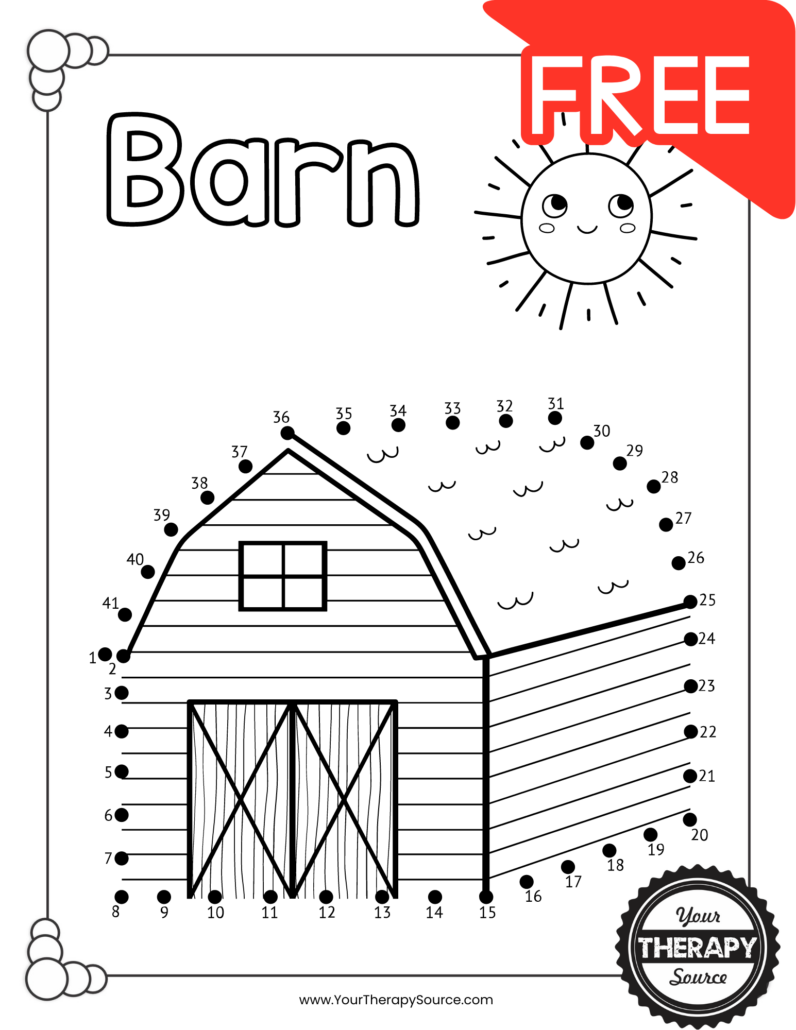 Free Printable Dot To Dot Puzzles Your Therapy Source