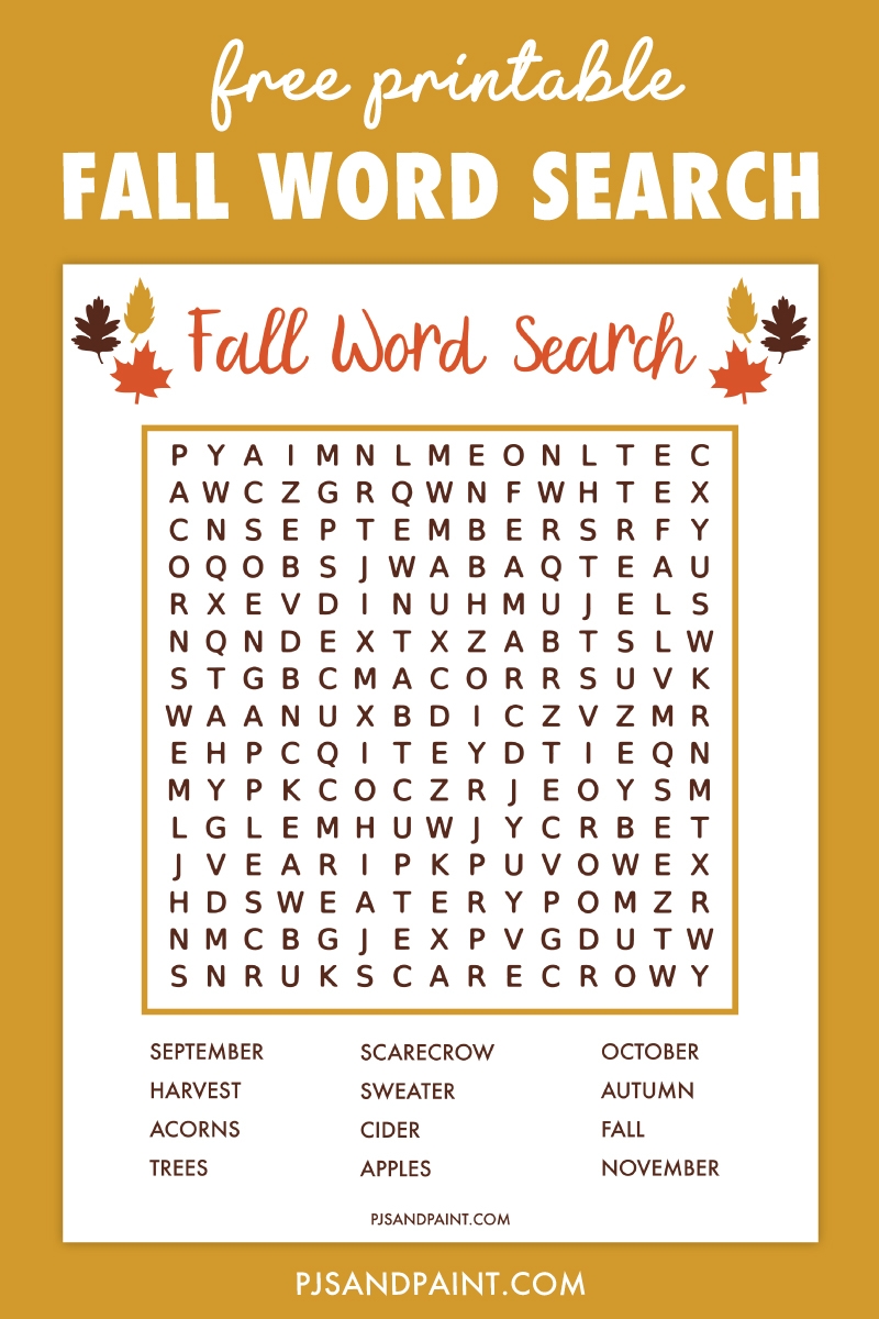 printable free word search