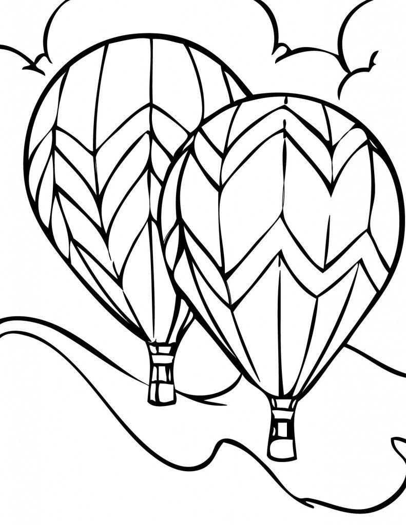 air balloon coloring page