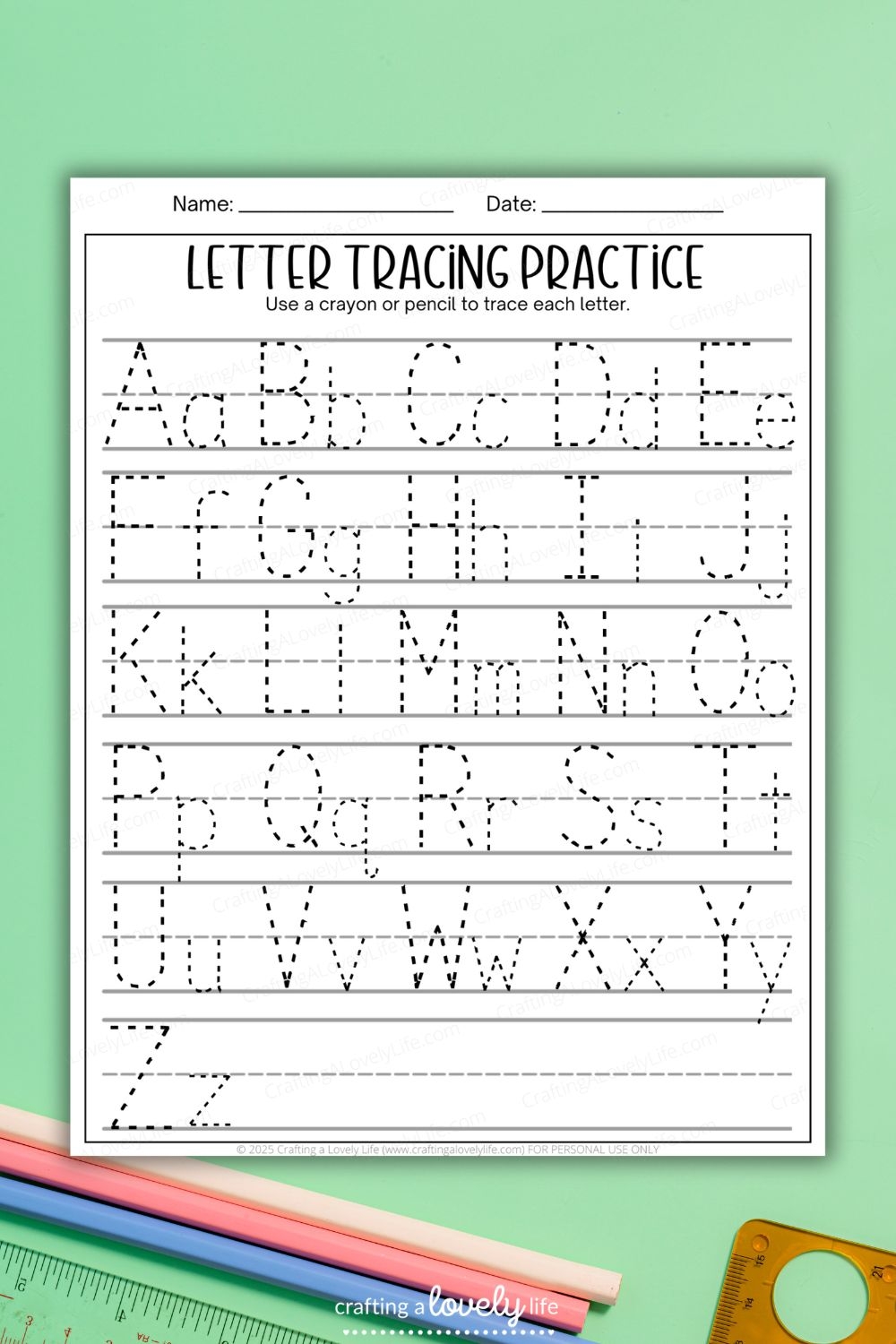 free alphabet tracing worksheets
