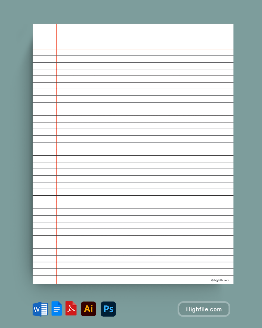 lined paper printable pdf