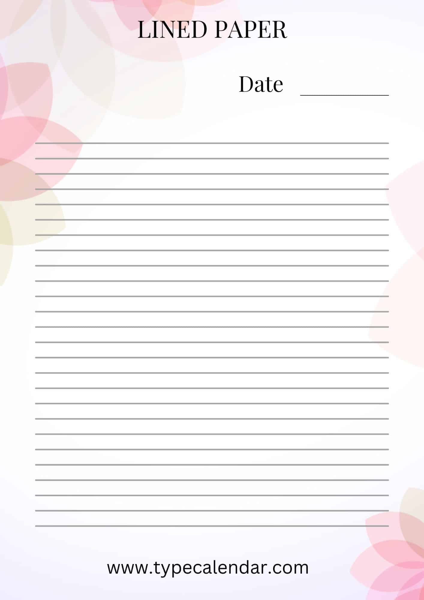 printable lined paper pdf free