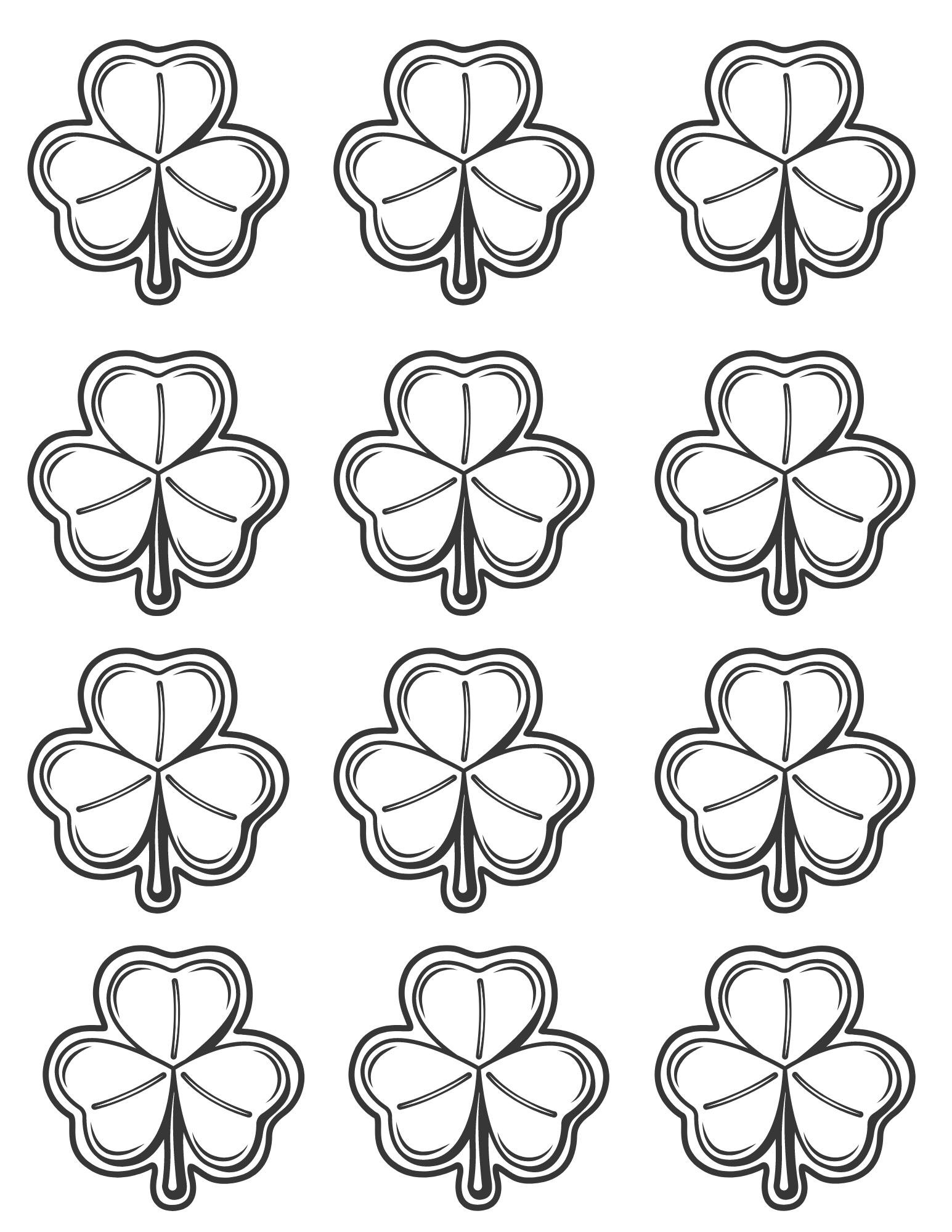 Free Printable Shamrock Coloring Pages For Kids And Adults Free Printable Shamrock Coloring Pages For Kids And Adults