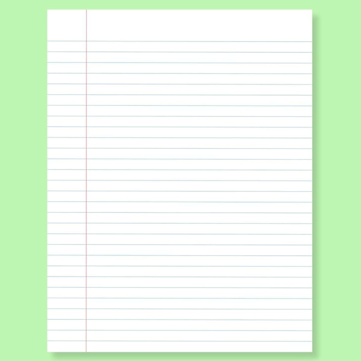 ruled paper for printing