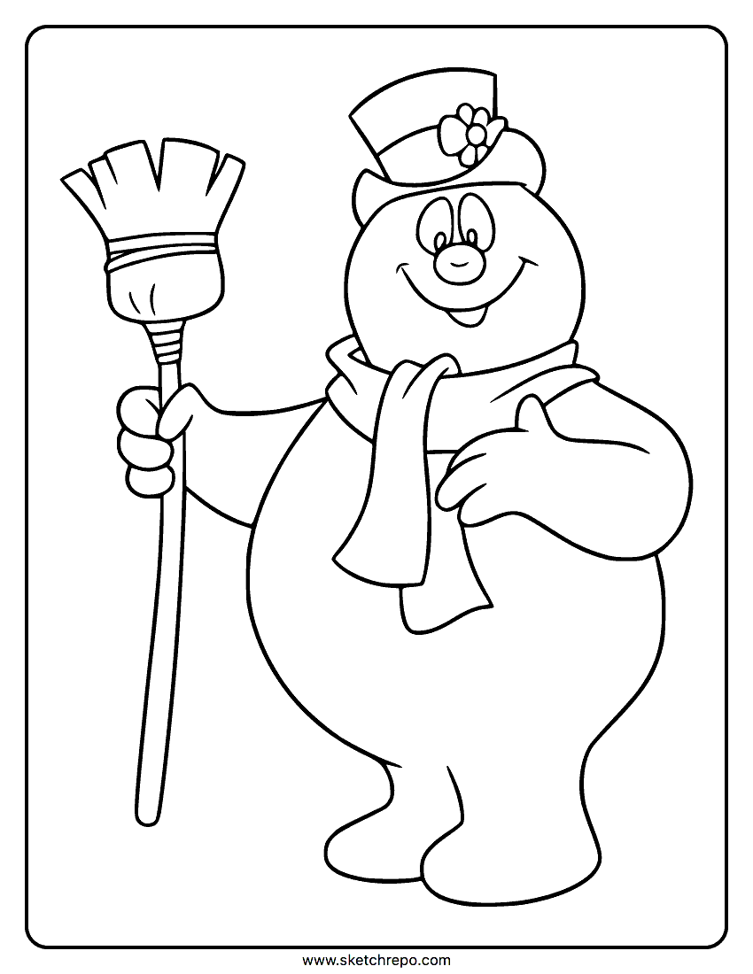 Frosty The Snowman Coloring Page Sketch Repo Frosty The Snowman Coloring Page Sketch Repo