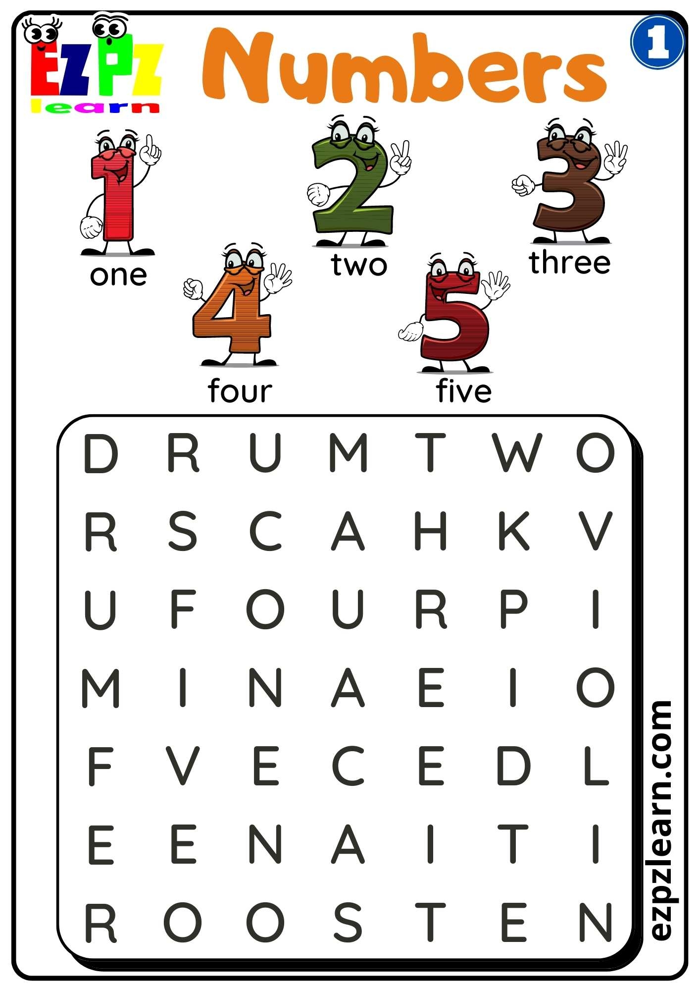 number word find puzzles number word find puzzles