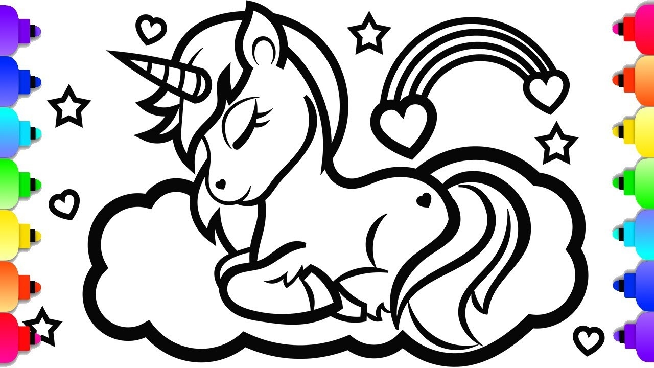pictures to color of unicorns