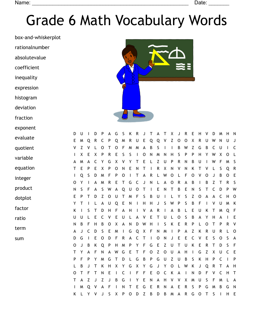 math words word search