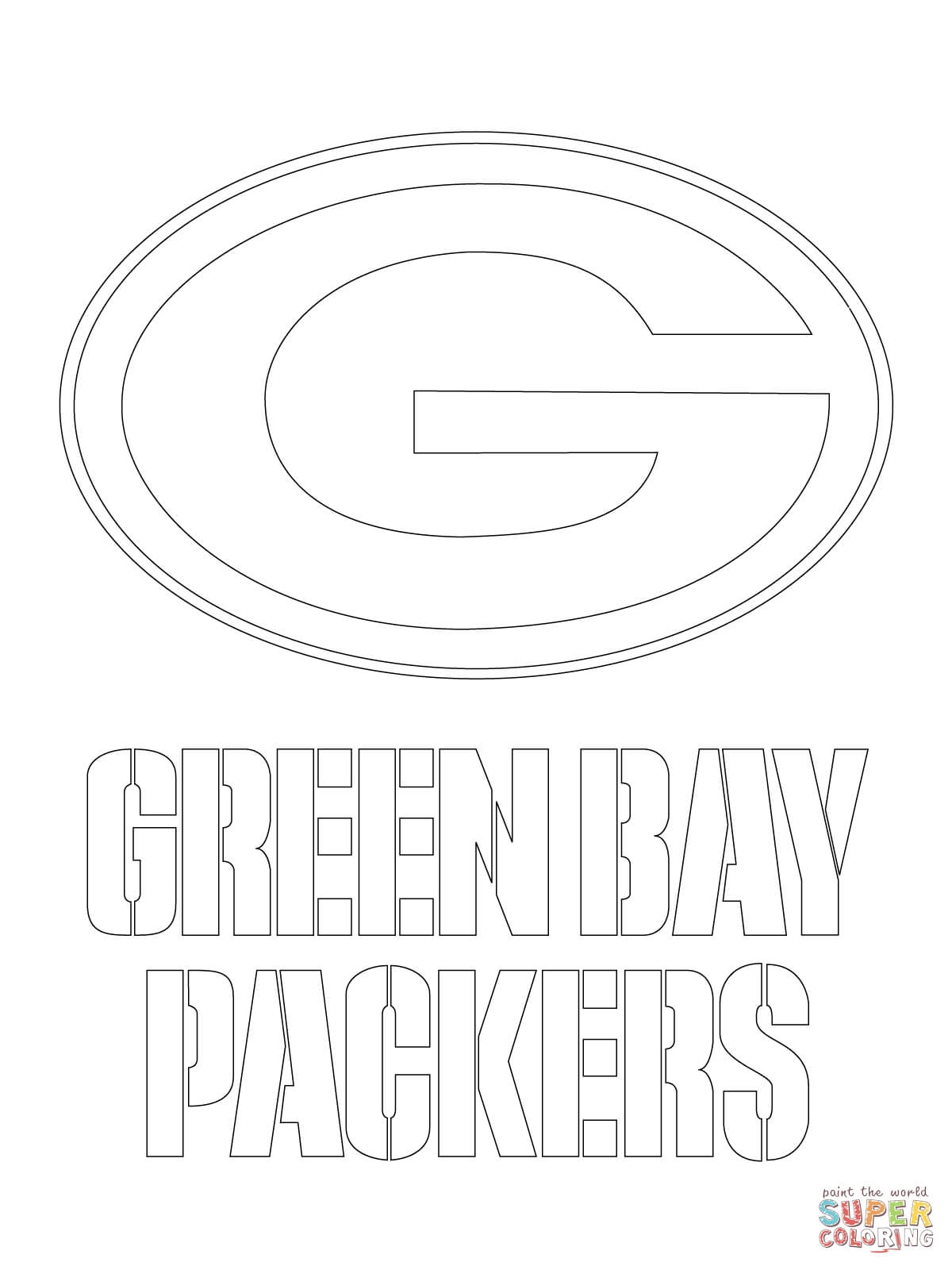 Green Bay Packers Logo Coloring Page Free Printable Green Bay Packers Logo Coloring Page Free Printable