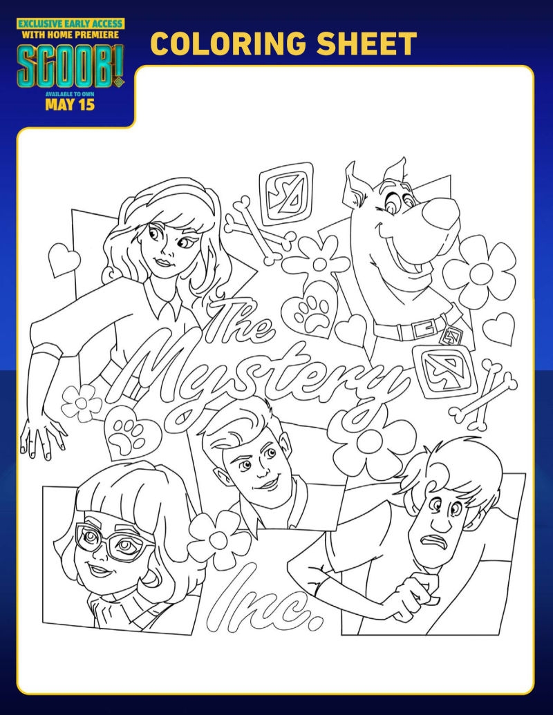 scooby doo characters coloring pages