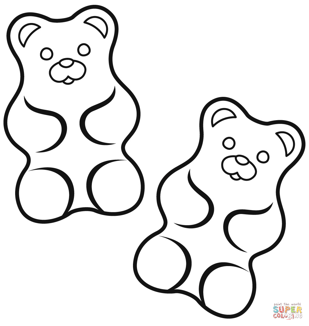 Gummy Bear Coloring Page Free Printable