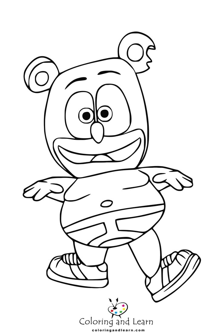 gummy bear coloring page gummy bear coloring page