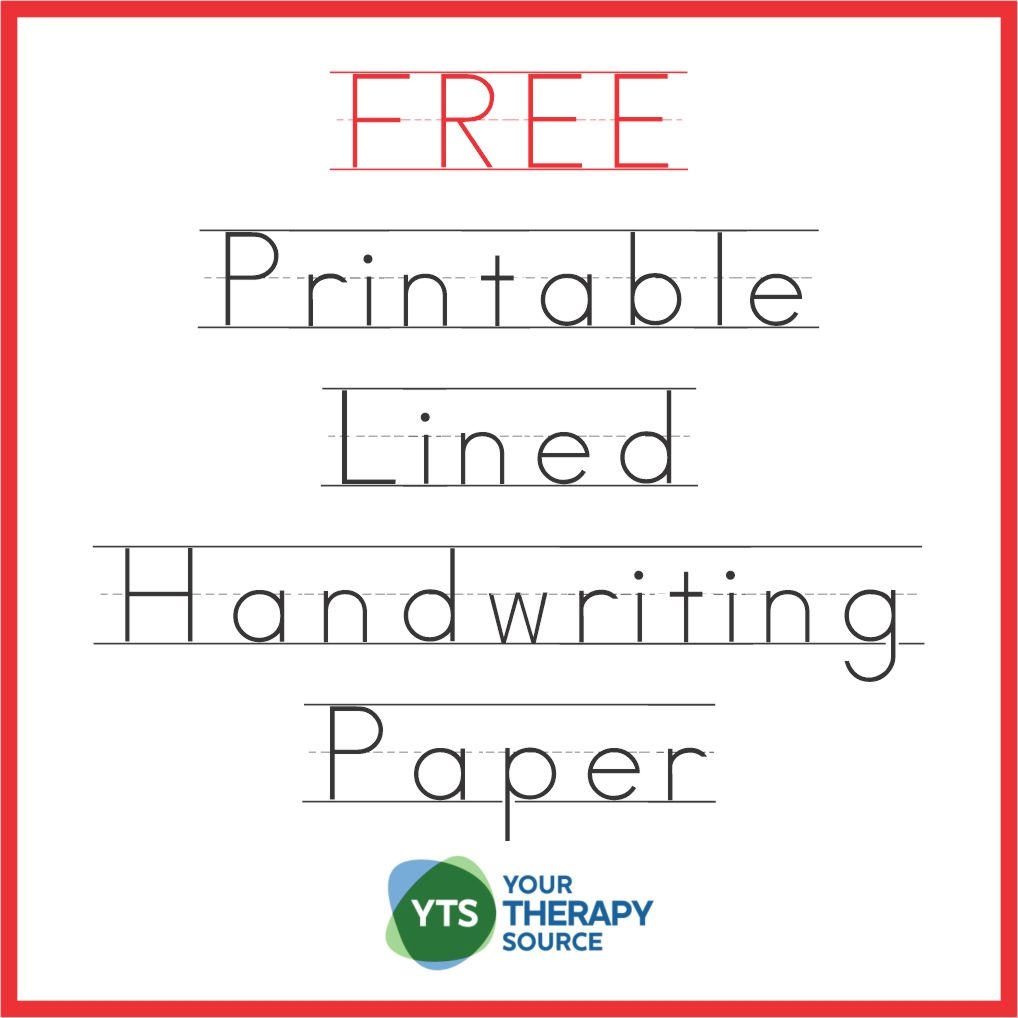 penmanship paper to print
