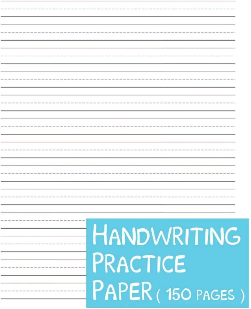 Handwriting Practice Paper For Students Learning To Write Letters And Numbers Kindergarten 1st Grade 2nd Grade 3rd Grade 4th Grade 150 Blank Writing Pages Fiv Jack 9798793309431 Amazon Books