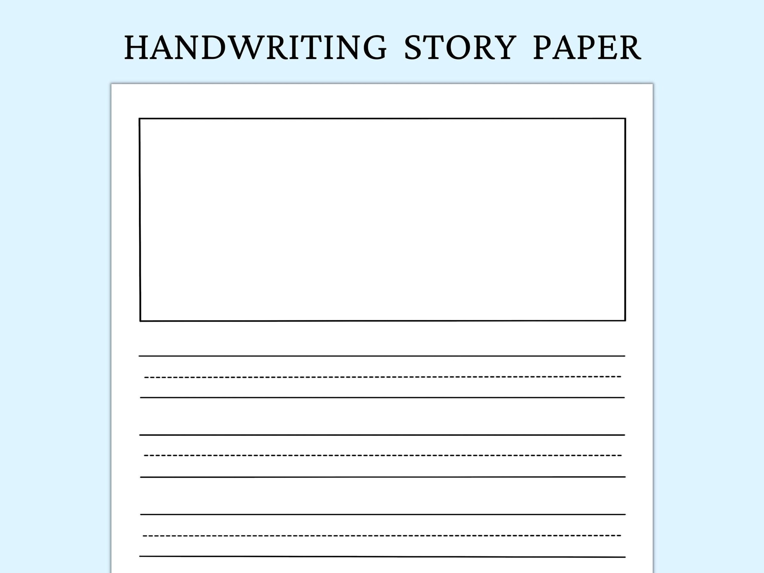 Handwriting Story Practice Paper Printable Kids Draw Write Sheet Preschool Kindergarten Lined Page Portrait Landscape DIGITAL DOWNLOAD Etsy