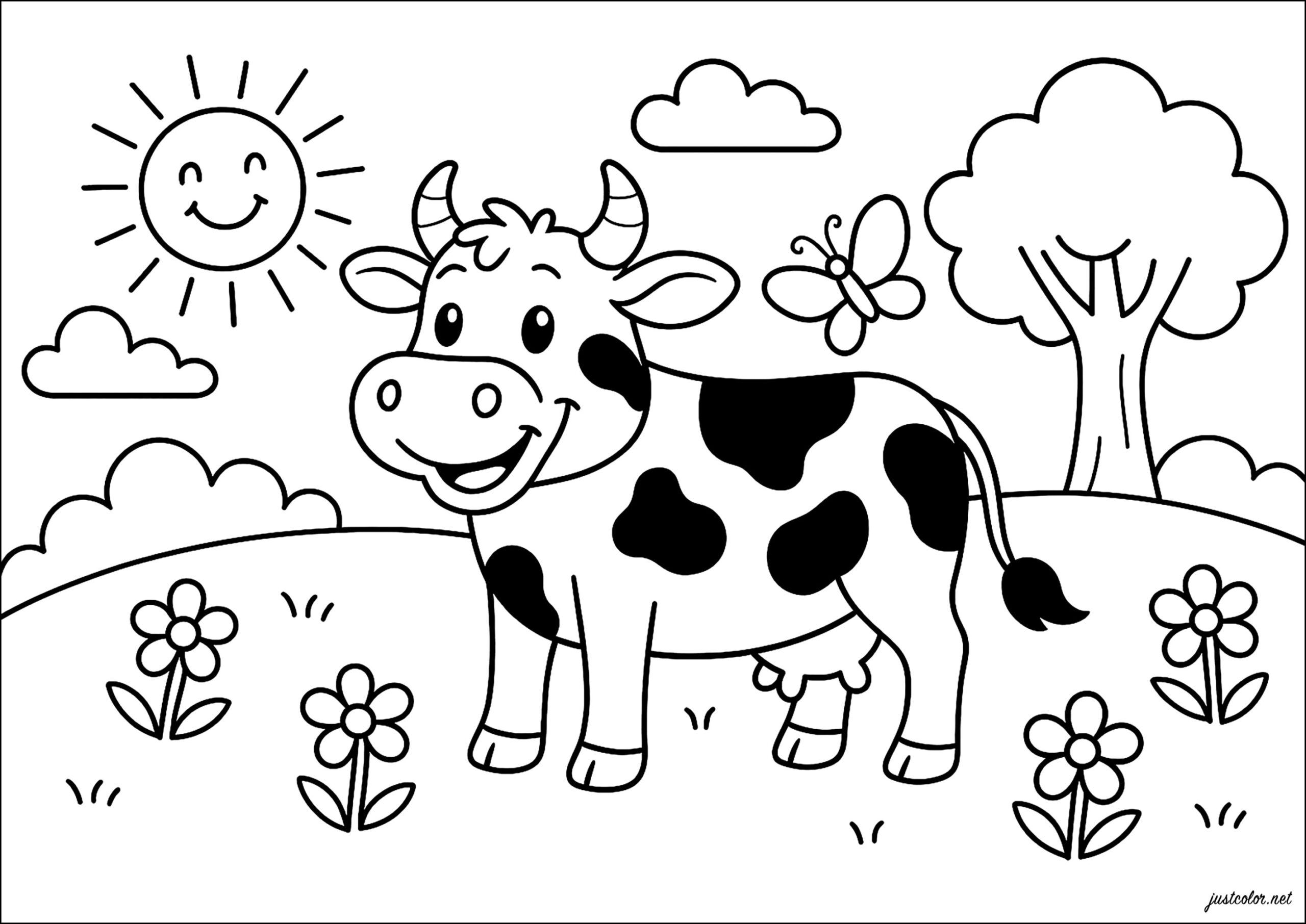 cattle pictures to color
