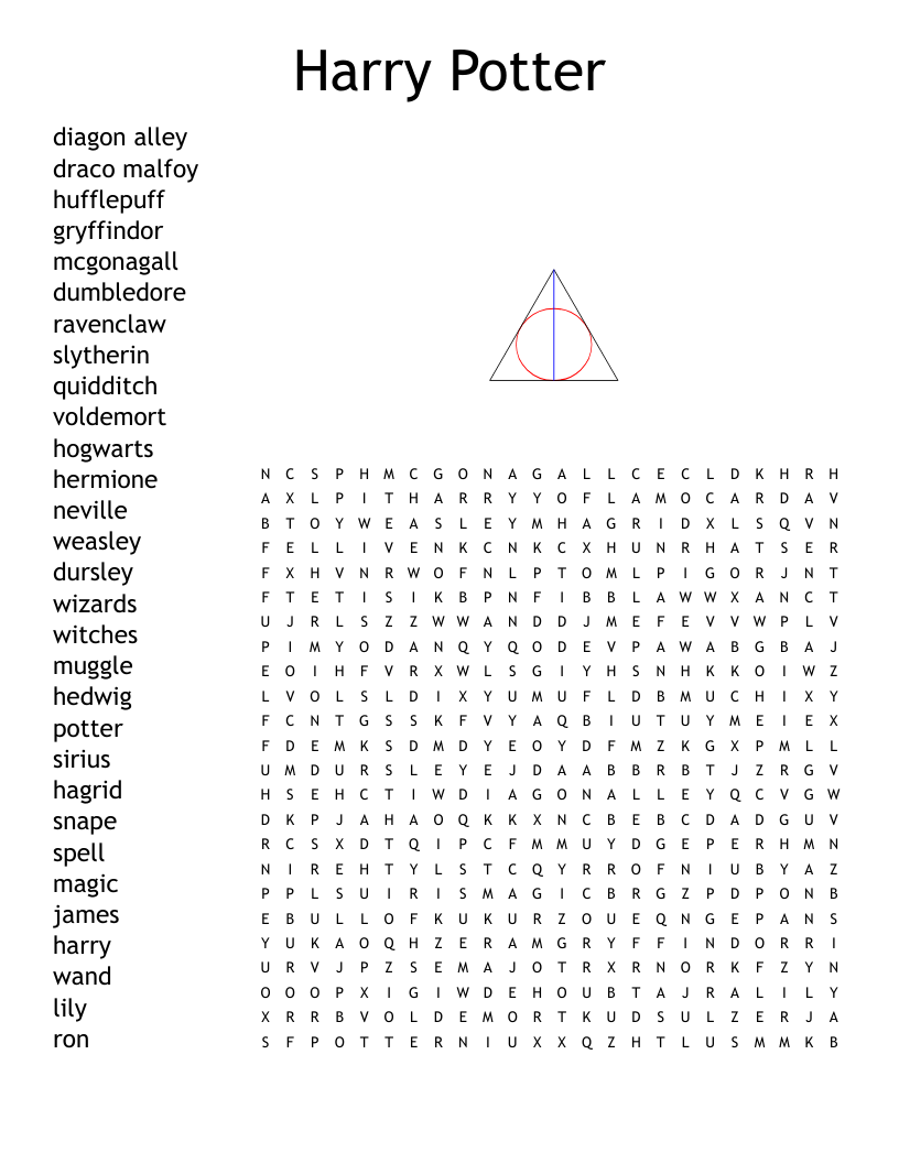 Harry Potter Characters Crossword WordMint Harry Potter Characters Crossword WordMint