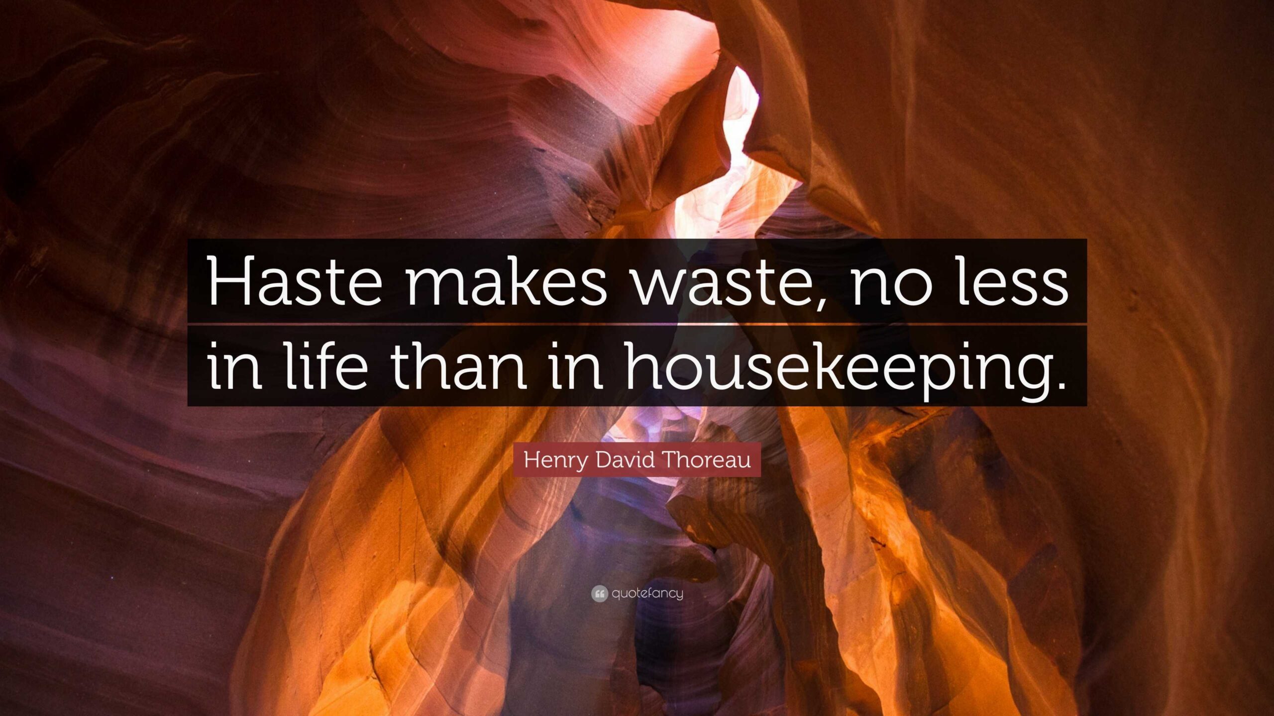 Henry David Thoreau Quote Haste Makes Waste No Less In Life Than In Housekeeping 