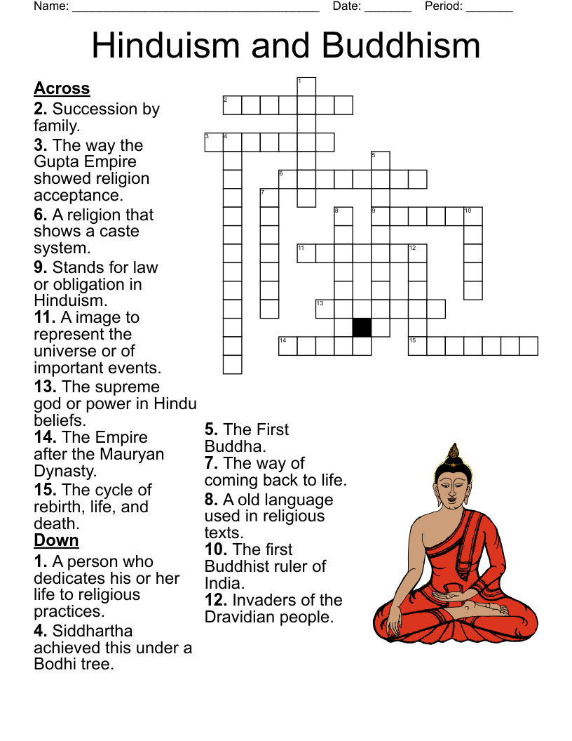 crossword clue hindu god
