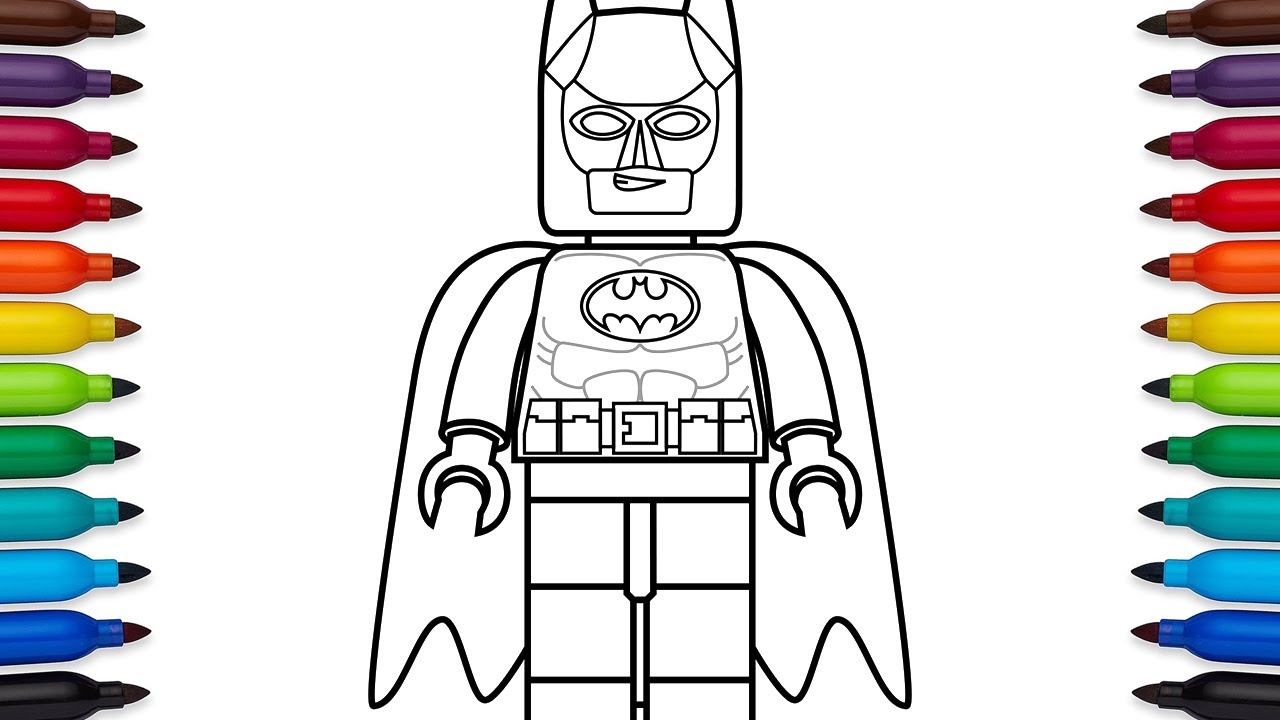 How To Draw Lego Batman Coloring Pages YouTube