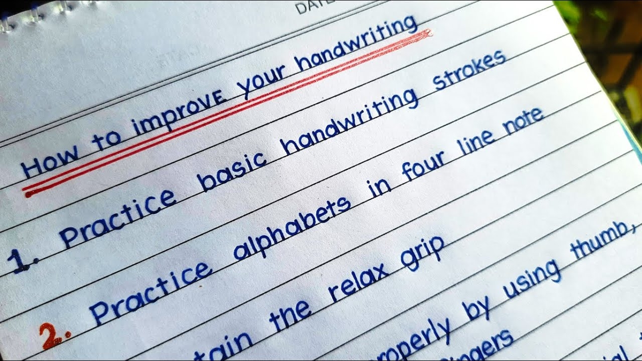 How To Improve Your Handwriting In 10 Simple Steps For Kids Students And Professionals YouTube