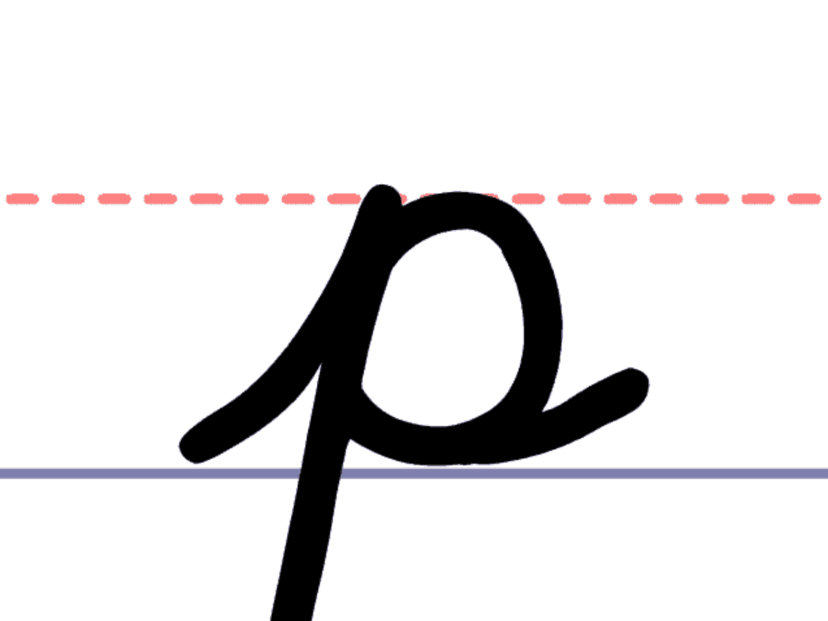 How To Write A Cursive Lowercase P
