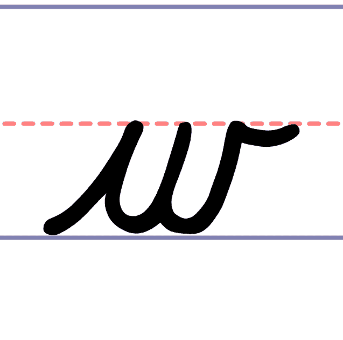 How To Write A Cursive Lowercase W