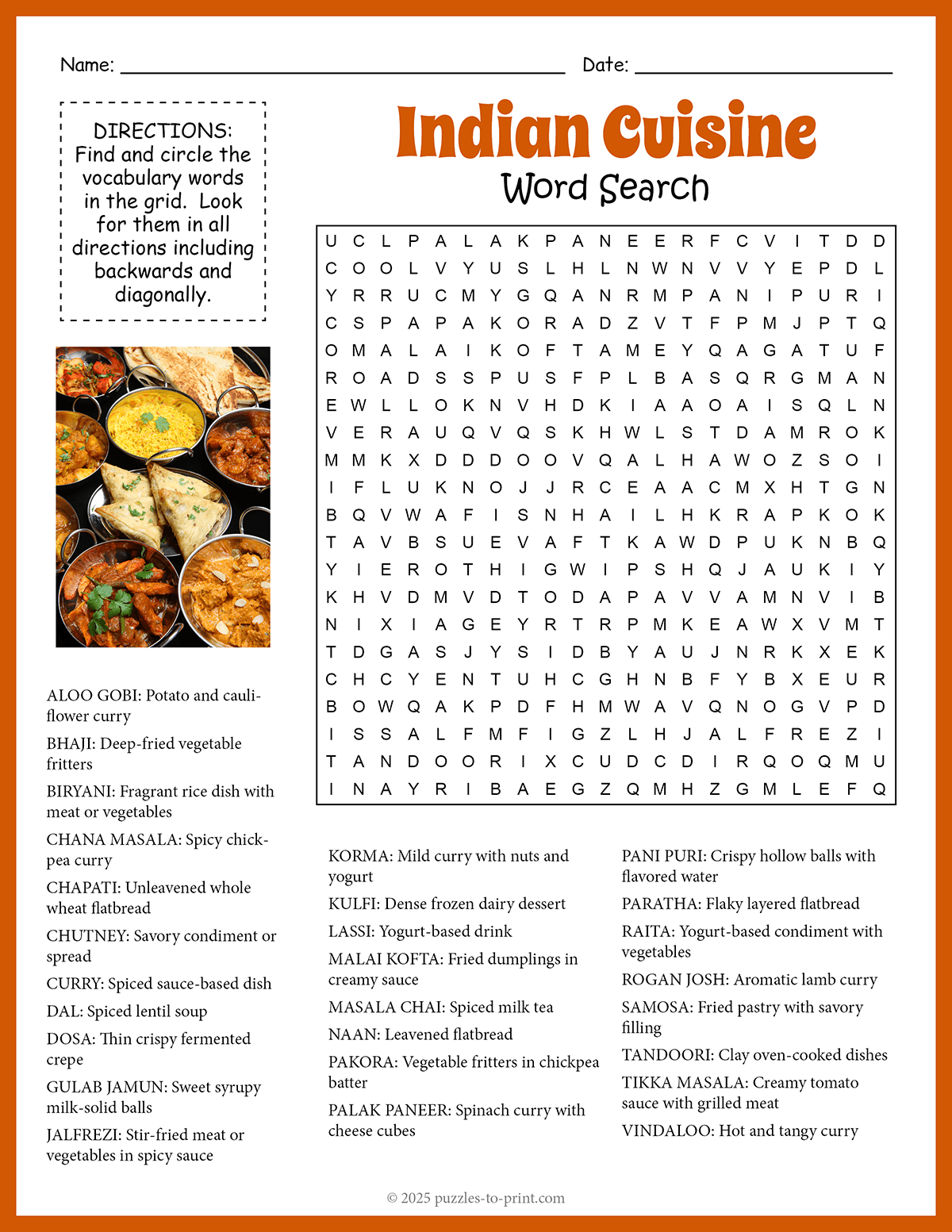 indian flatbread crossword