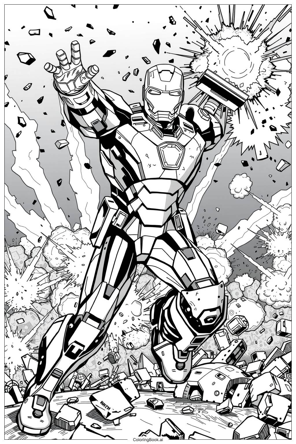 colouring in iron man