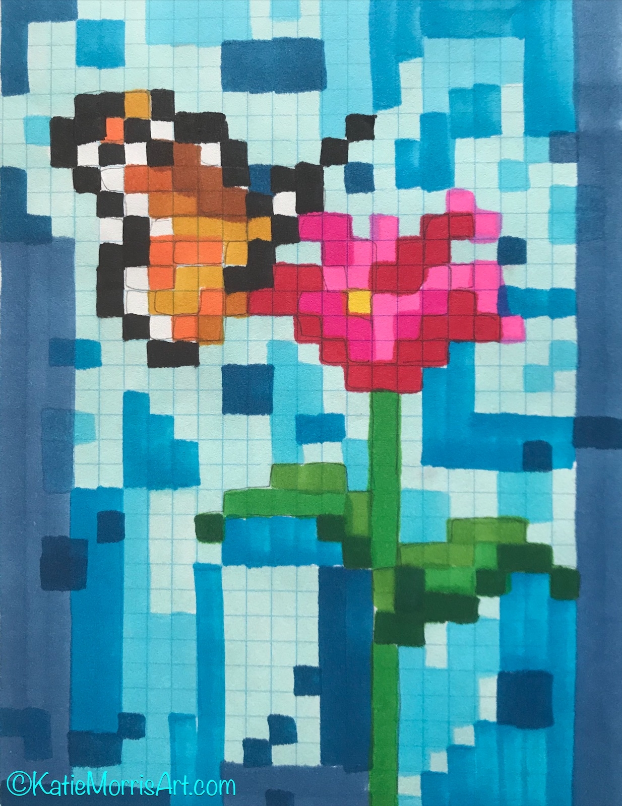 Katie Morris Art Pixel Art At Home