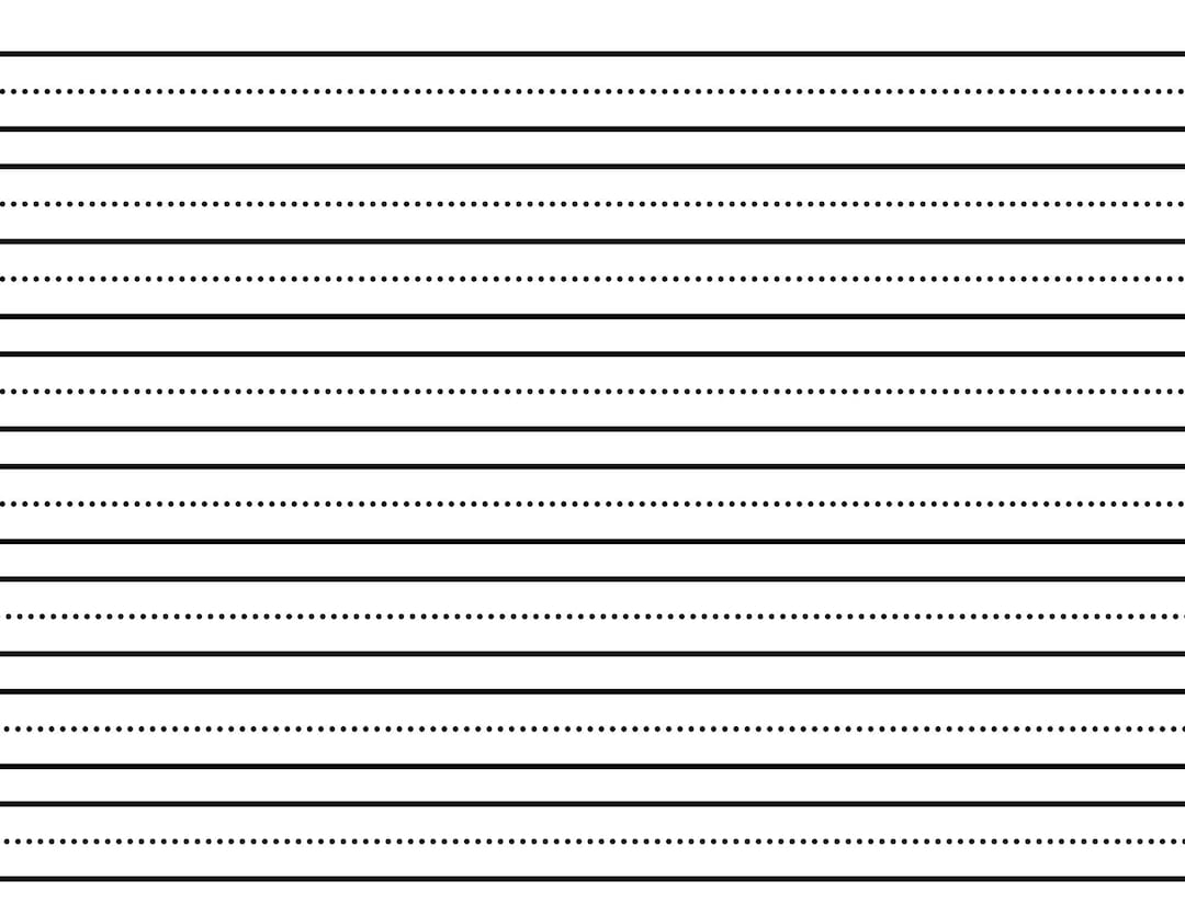 Kindergarten Lined Paper Kindergarten Writing Paper Preschool Writing Paper Preschool Lined Paper Writing Practice Etsy