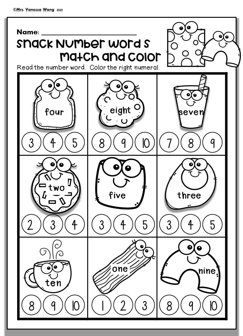 math worksheets for kindergarten