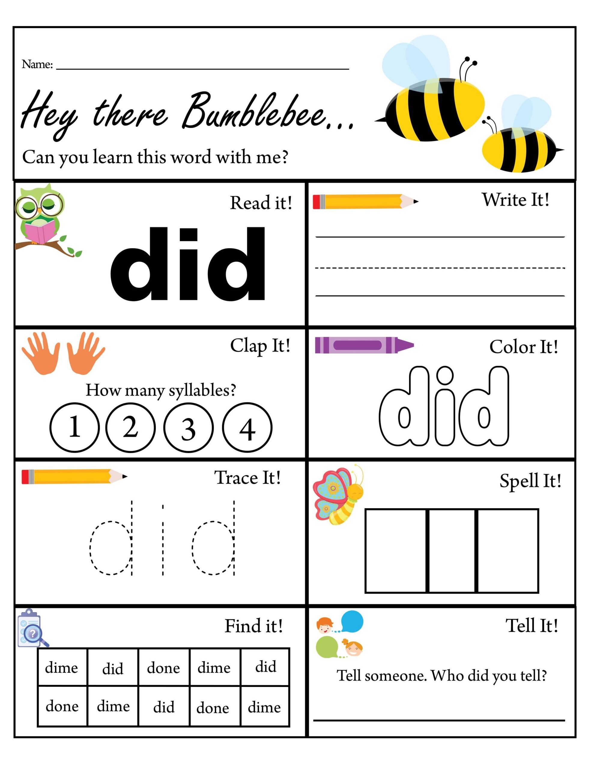 sight word with worksheet sight word with worksheet
