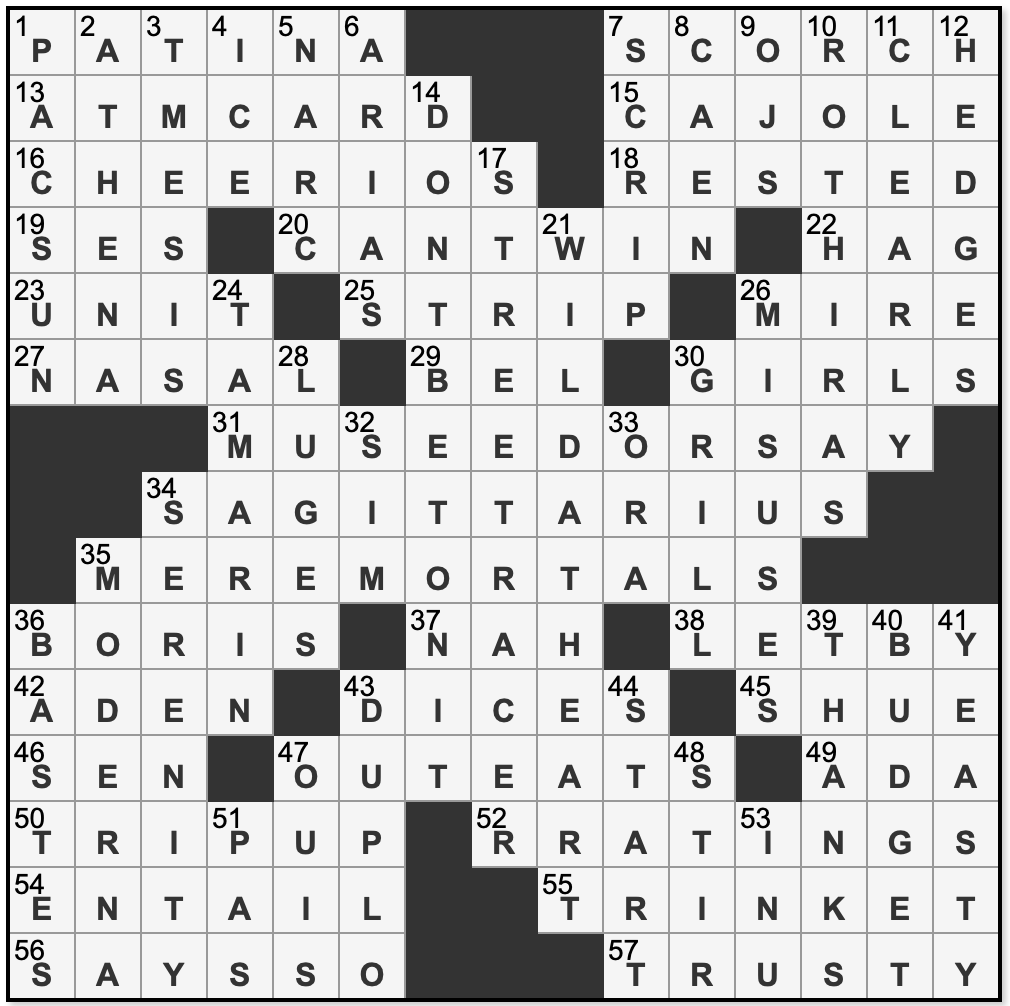 L A Times Crossword Corner Saturday October 18 2025 Kyle Dolan L A Times Crossword Corner Saturday October 18 2025 Kyle Dolan