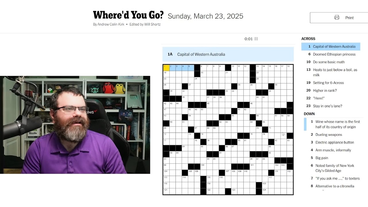 Learning Crossword Week 44 NYT Crossword Sunday March 23rd 2025 YouTube